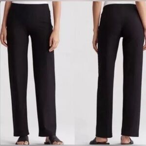 Eileen Fisher Women’s XS/TP System Washable Stretch Crepe Straight Pant Black